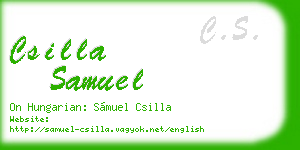 csilla samuel business card