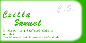 csilla samuel business card